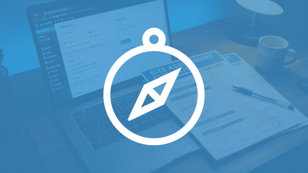 Compass icon representing site assessment direction and technical guidance from baseline review