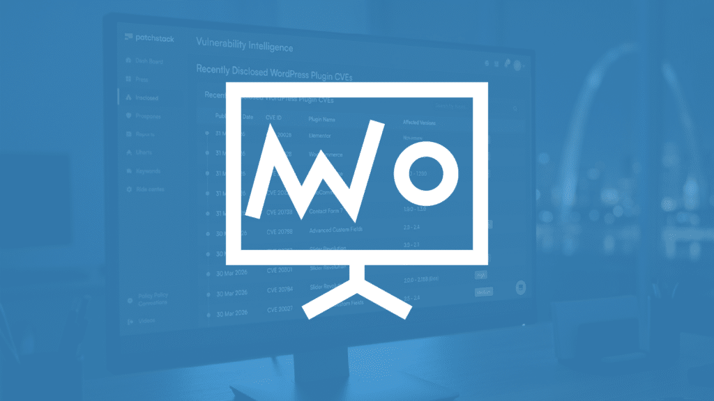 Vulnerability tracking dashboard showing recently disclosed WordPress plugin CVEs and threat trends